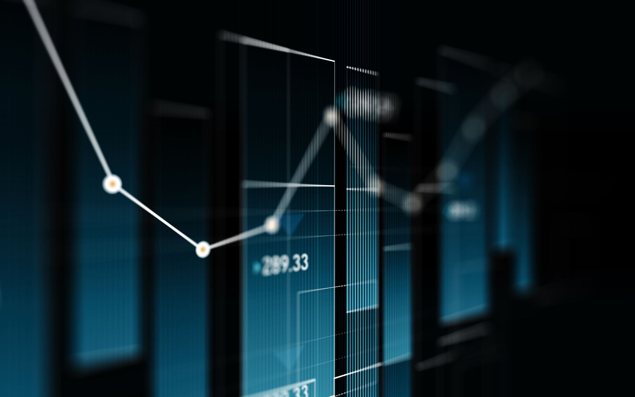 Data analytics dashboard with charts